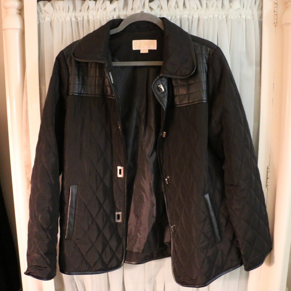 Black Quilted Michael Kors Jacket